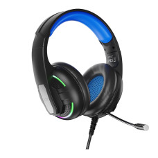 Ігрові навушники XO-GE-09 Static RGB Long Mic Headworn USB+3.5 (with adapter cable)